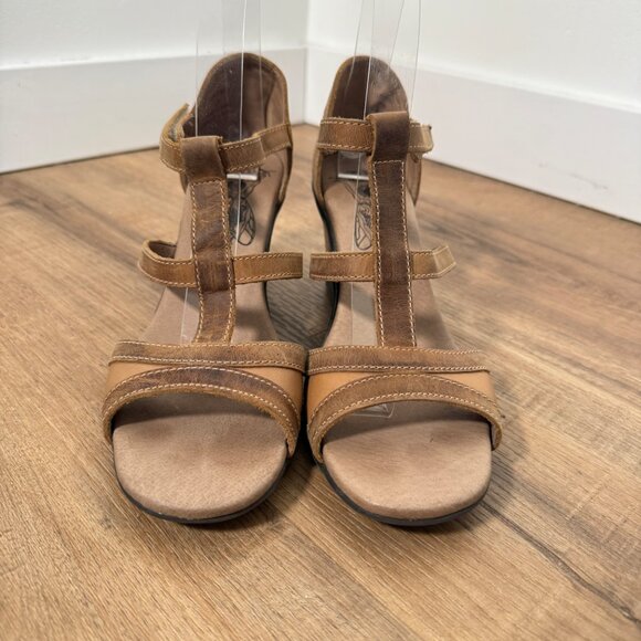 Fly London Brown Leather Wedge Strappy Sandal 39 - Picture 2 of 10